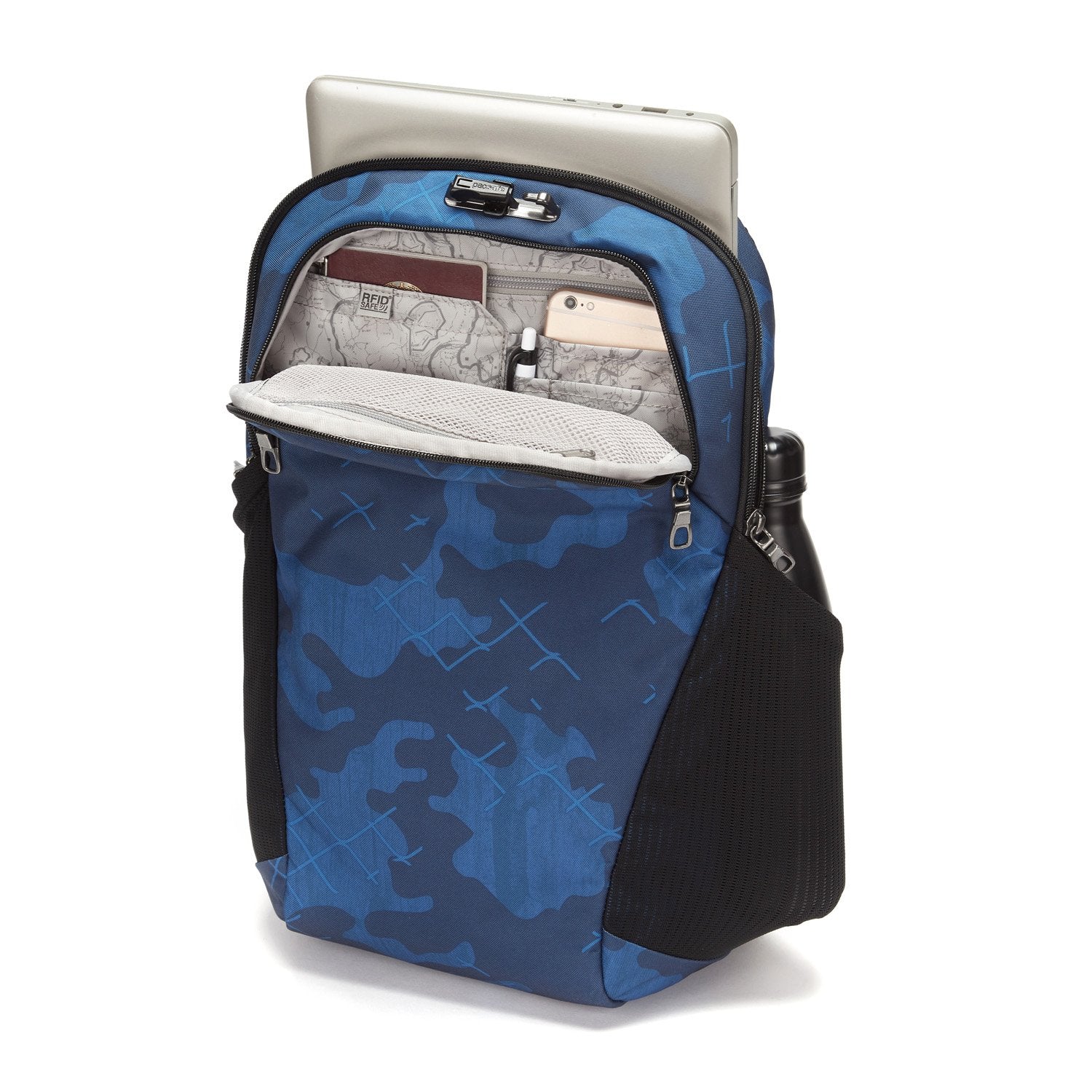 Vibe 20L Anti-Theft Backpack, Blue Camo