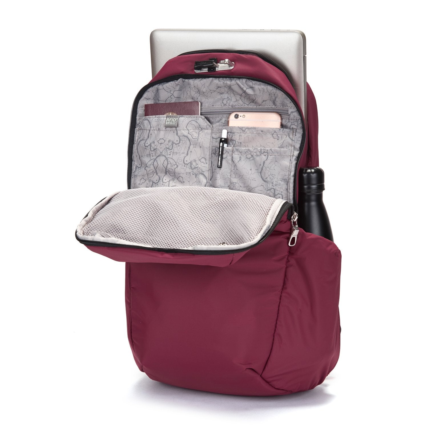Vibe 25L Anti-Theft Backpack, Dark Berry