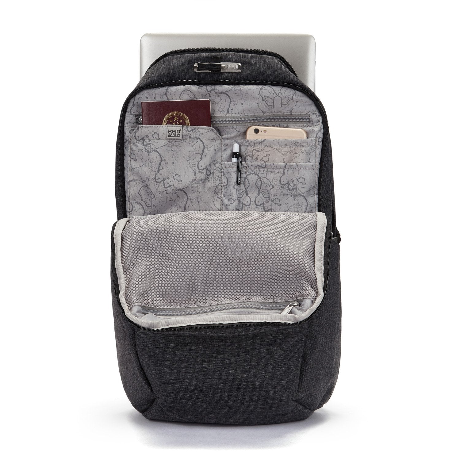 Vibe 25L Anti-Theft Backpack, Granite Melange Gray