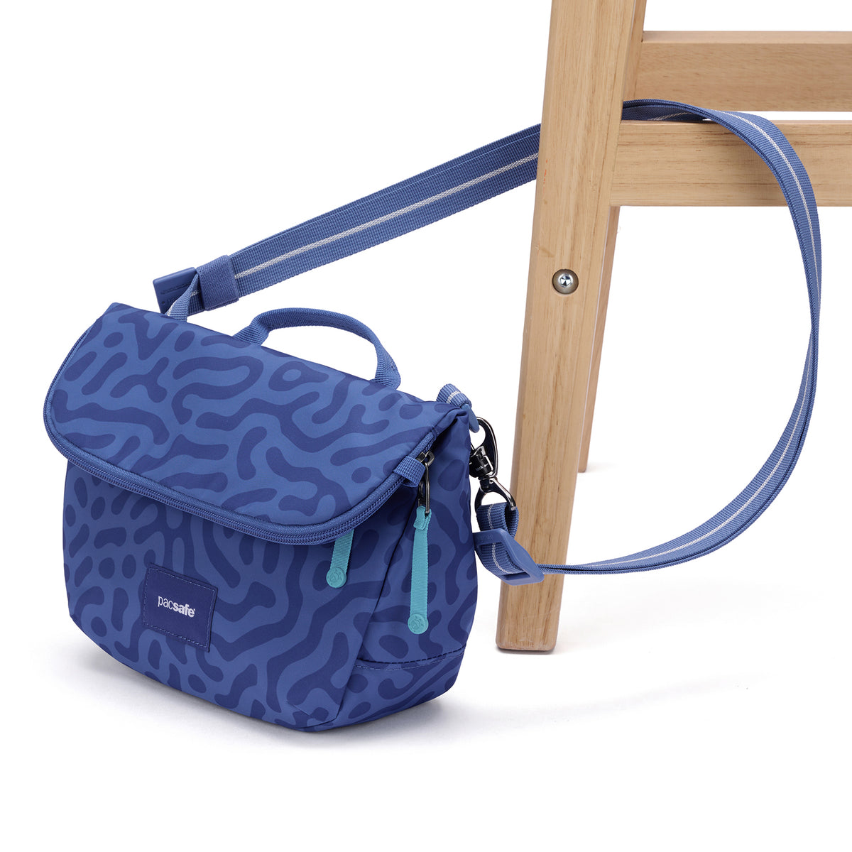 Pacsafe® GO Anti Theft Saddle Crossbody, Cerulean Blue