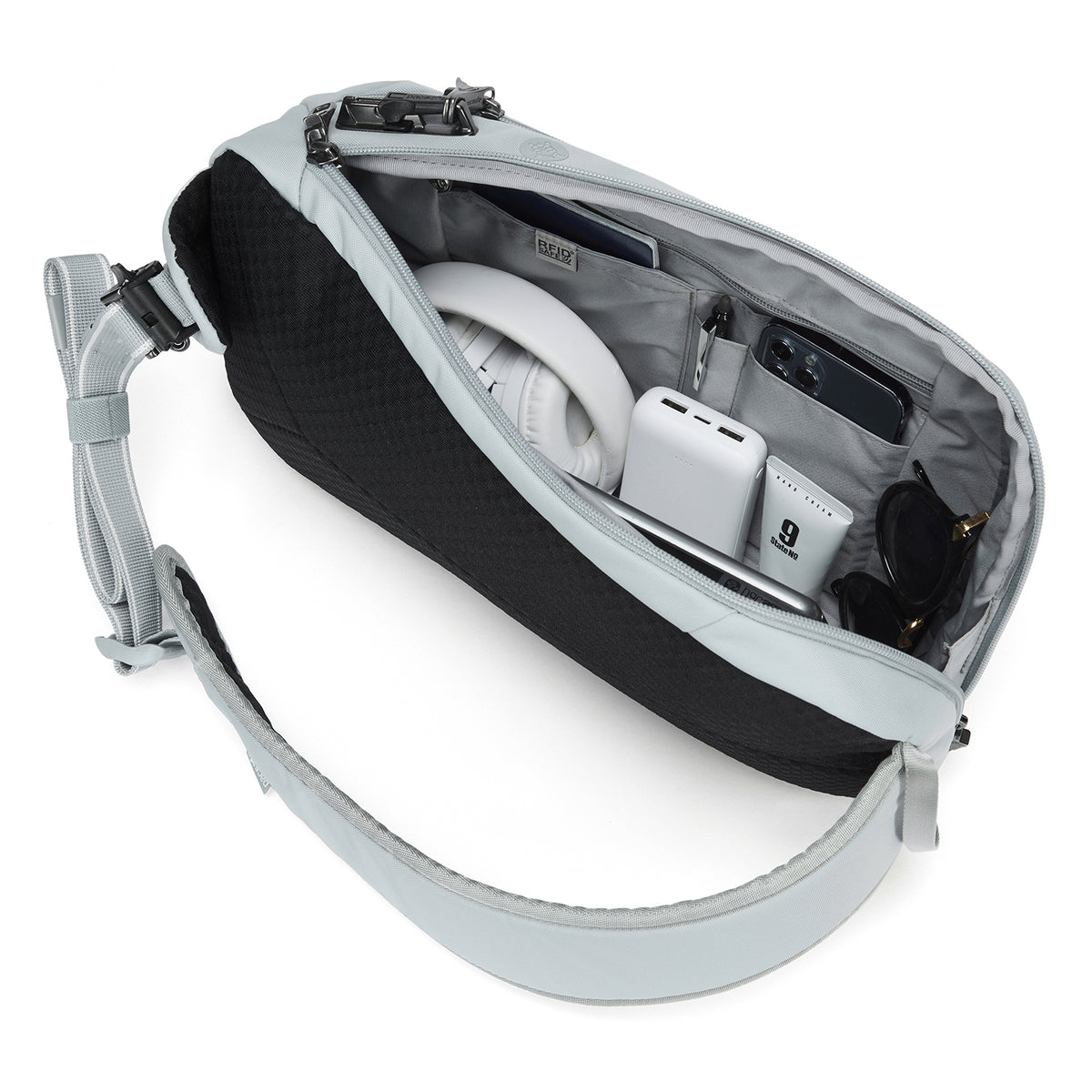Pacsafe® V Tech Anti-Theft Sling Pack, Digital Gray