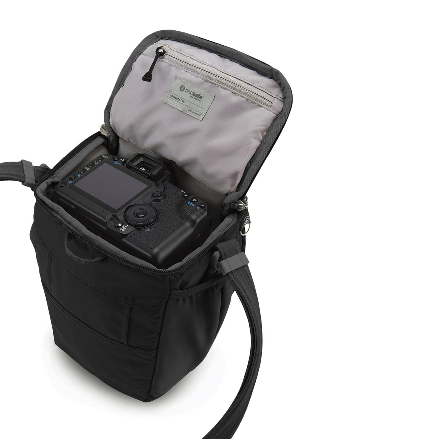 Camsafe V6 Anti-Theft Camera Top Loader Bag, Black