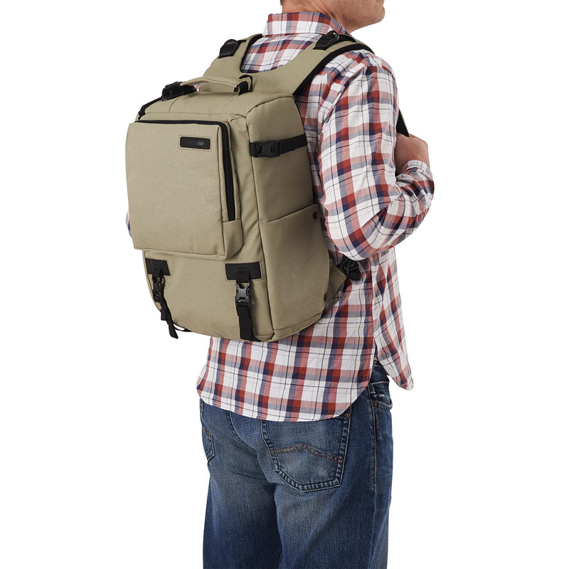 Camsafe Z16 Anti-Theft Camera And 13" Laptop Backpack, Slate Green