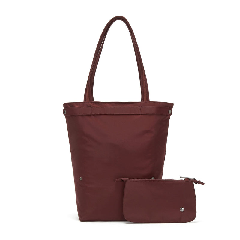 Citysafe CX Anti-Theft Packable Vertical Tote, Merlot