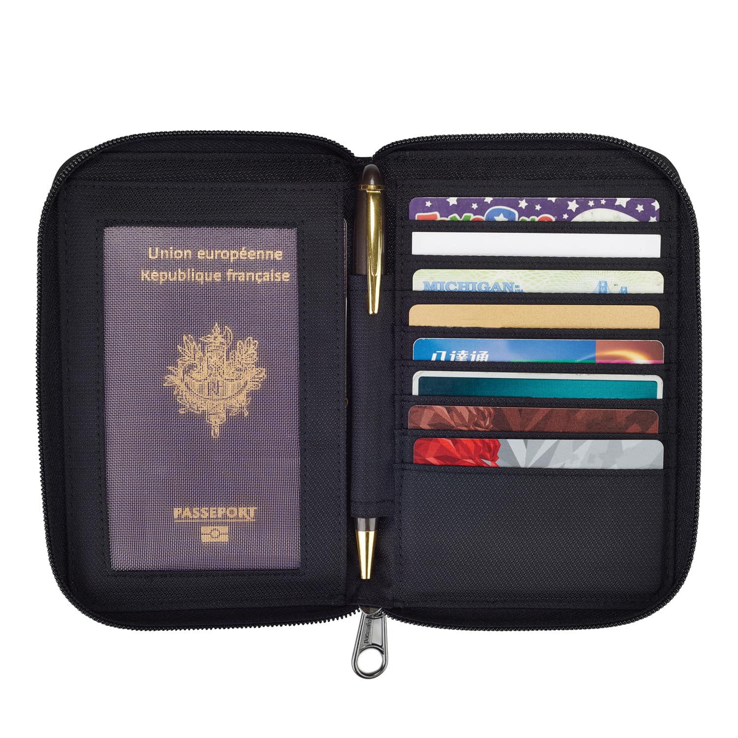 Daysafe RFID Blocking Passport Wallet, Black