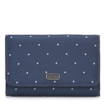 Daysafe RFID Blocking Trifold Wallet, Navy Poka Dot