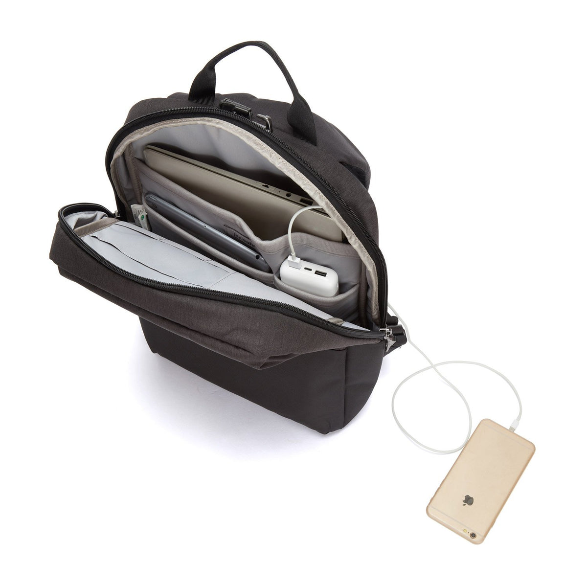 Intasafe X Anti-Theft 15" Laptop Slim Backpack, Black