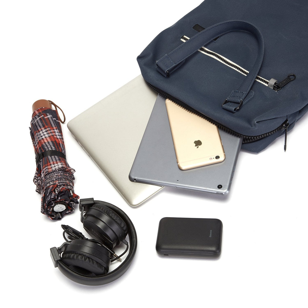 Intasafe Anti-Theft Backpack Tote, Navy