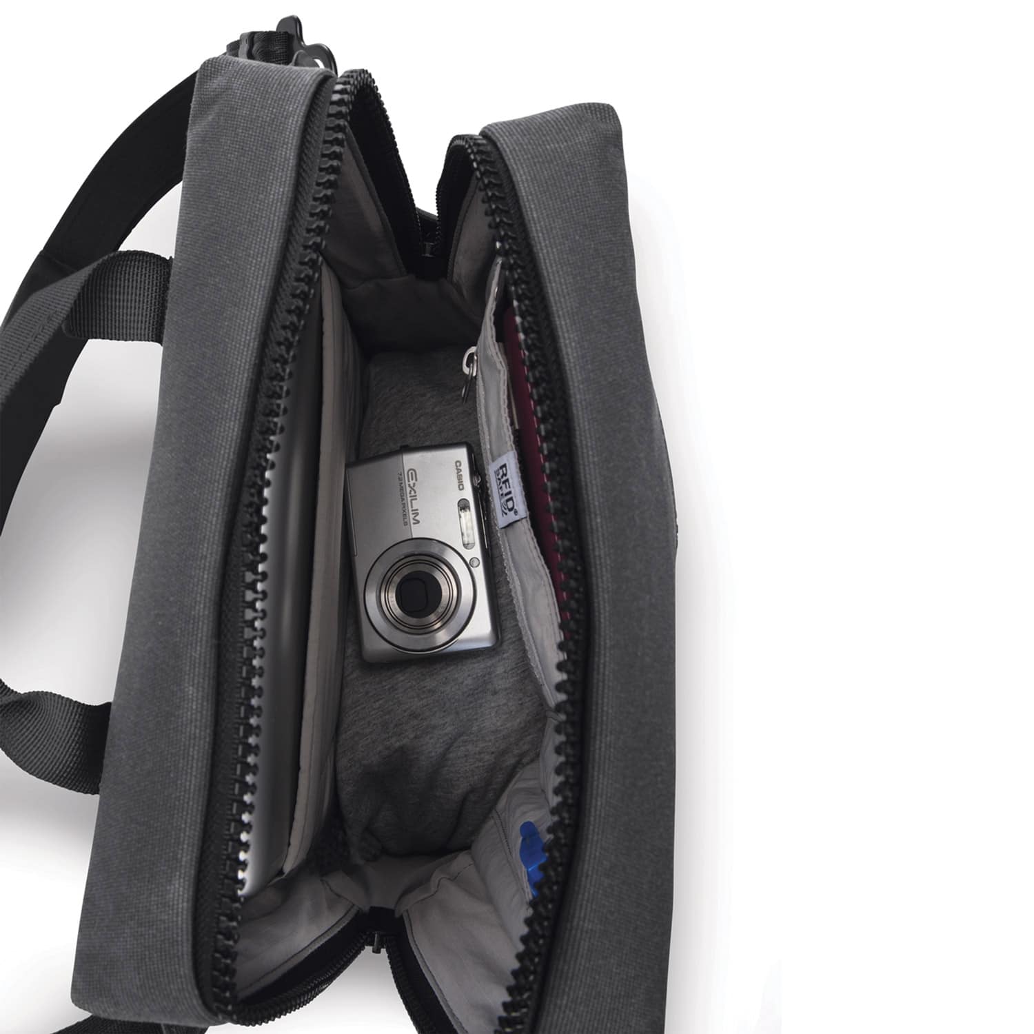 Intasafe Anti-Theft 10" Tablet Crossbody Bag, Charcoal