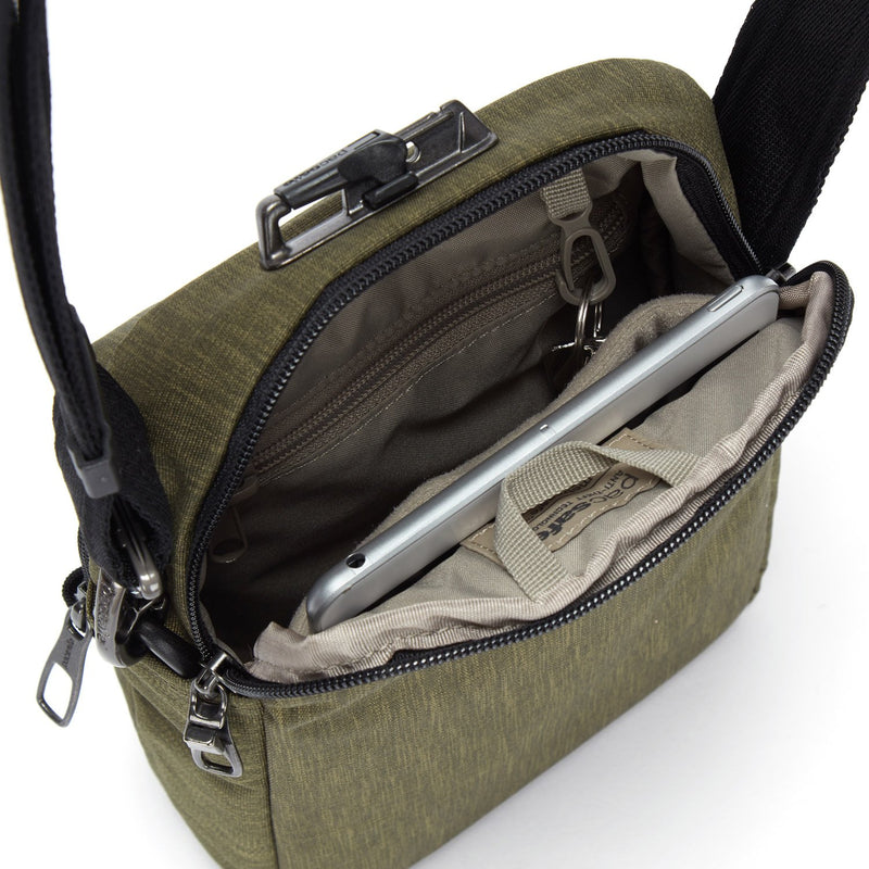 Metrosafe X Anti-Theft Compact Crossbody, Utility Green