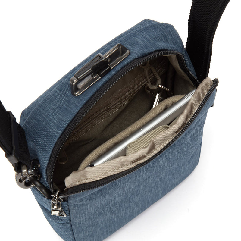 Metrosafe X Anti-Theft Compact Crossbody, Dark Denim