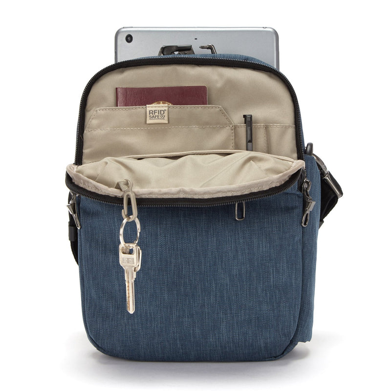 Metrosafe Anti-Theft Vertical Crossbody, Dark Denim