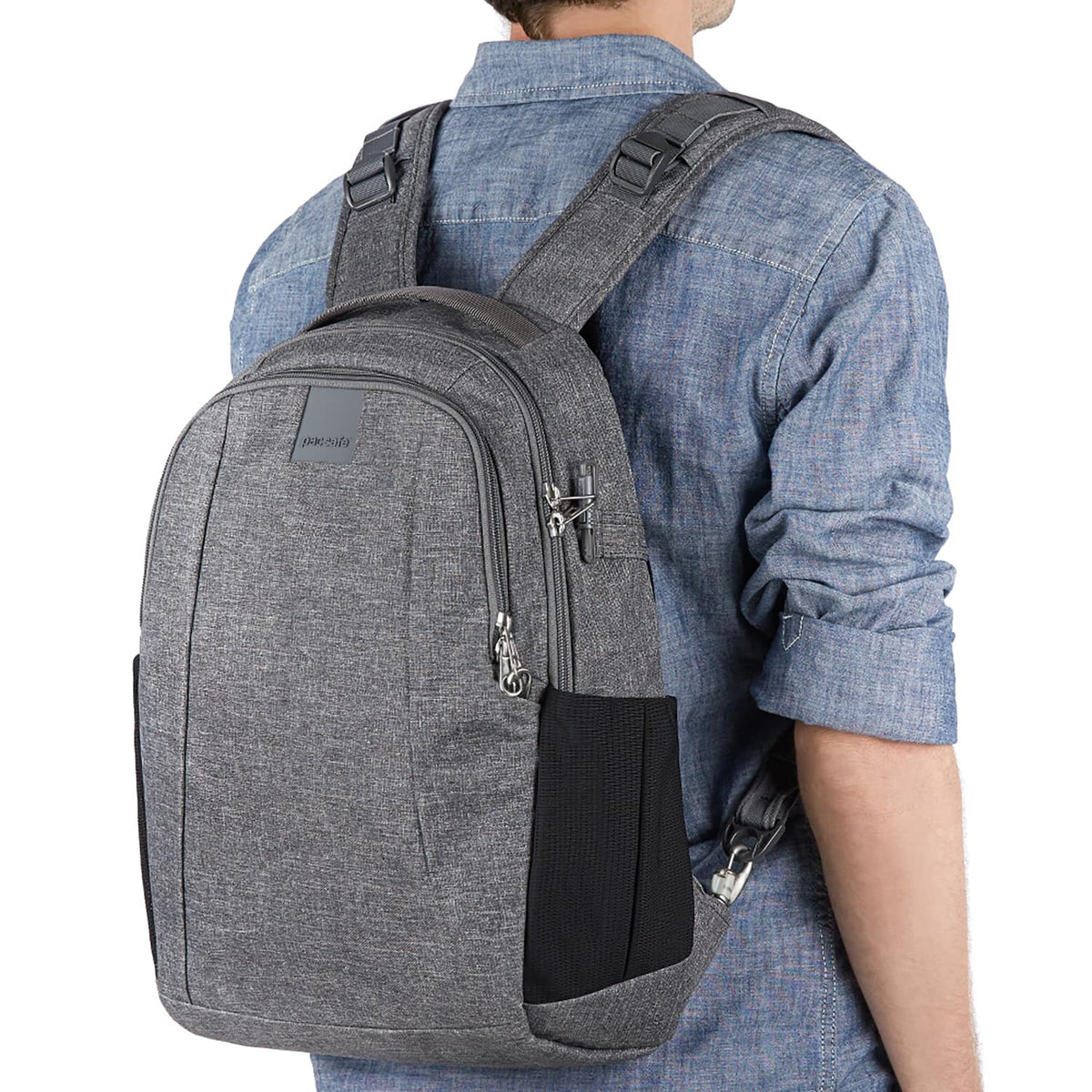 Metrosafe LS350 Anti-Theft 15L Backpack, Dark Tweed