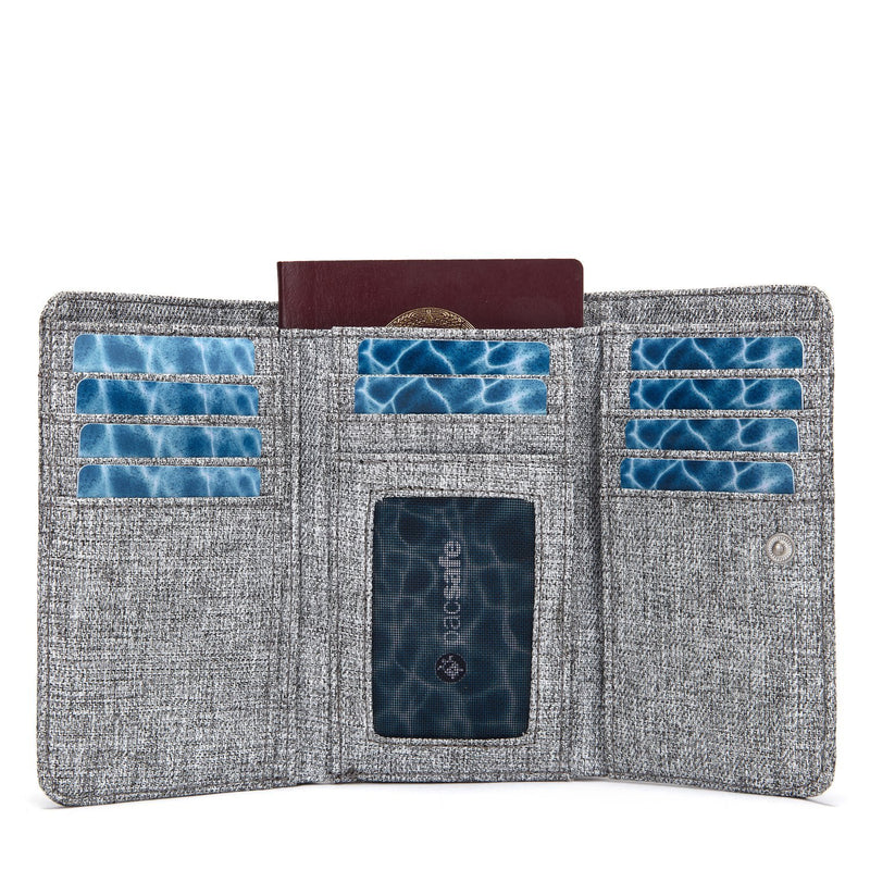 RFIDsafe LX100 RFID Blocking Wallet, Tweed Gray