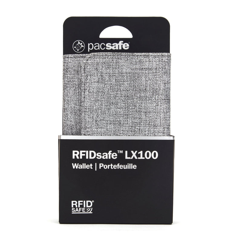 RFIDsafe LX100 RFID Blocking Wallet, Tweed Gray