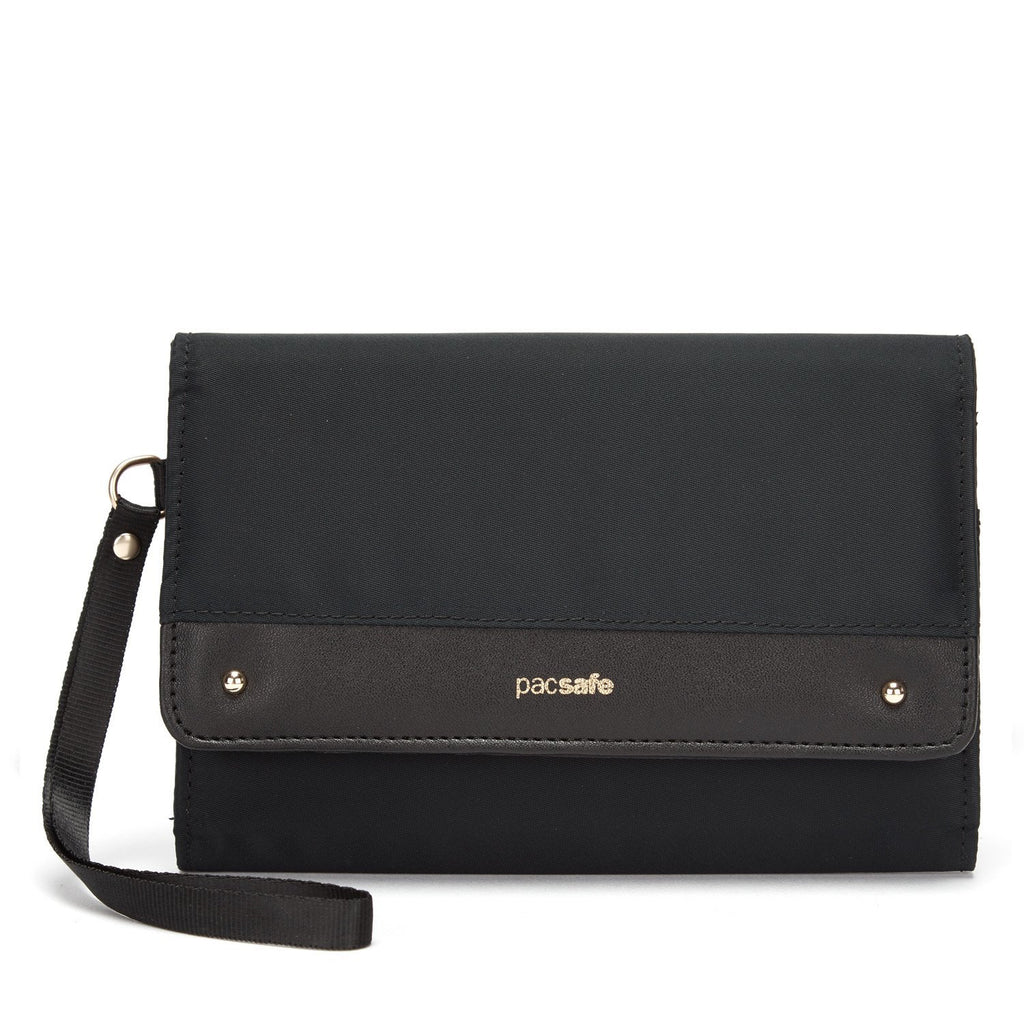 RFIDsafe RFID Blocking Clutch Wallet, Black