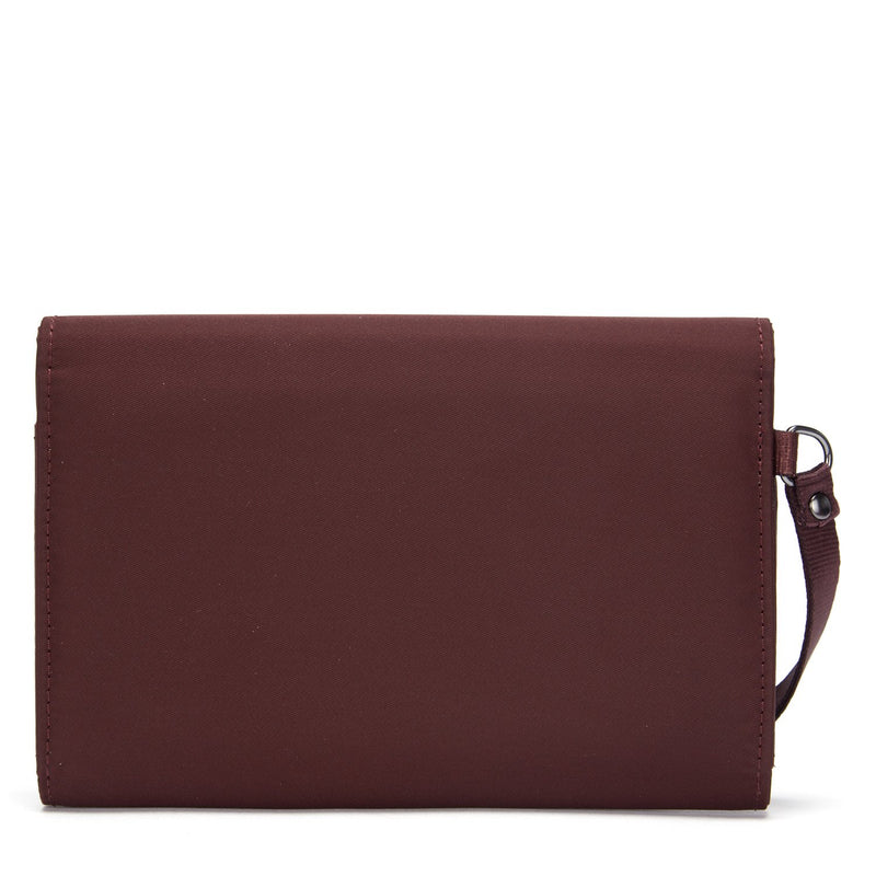 RFIDsafe RFID Blocking Clutch Wallet, Merlot