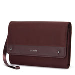 RFIDsafe RFID Blocking Clutch Wallet, Merlot