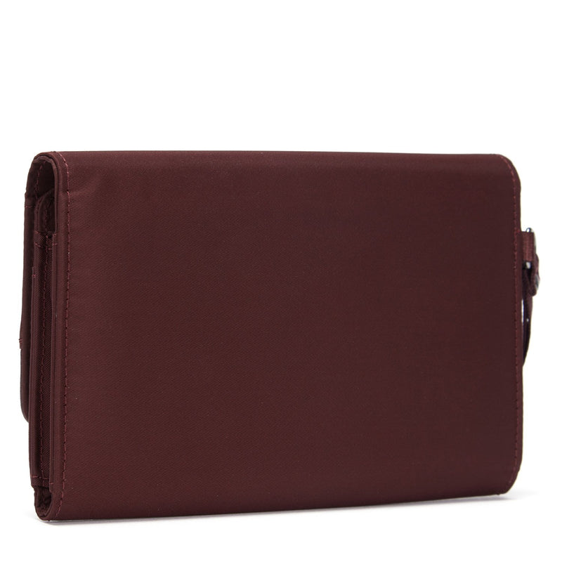 RFIDsafe RFID Blocking Clutch Wallet, Merlot
