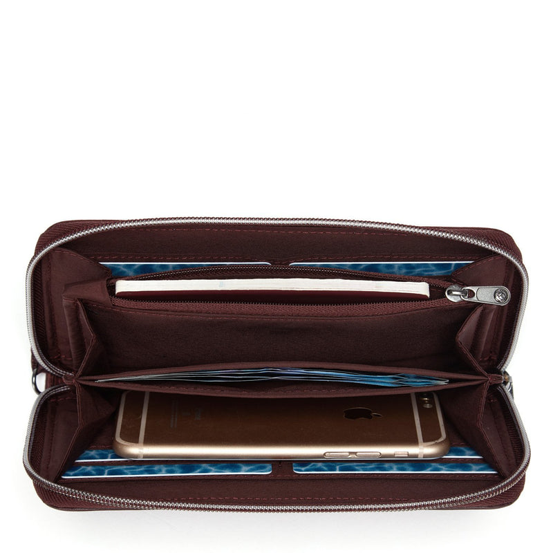RFIDsafe RFID Blocking Continental Wallet, Merlot