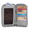 RFIDsafe LX150 RFID Blocking Passport Wallet, Tweed Gray