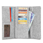 RFIDsafe LX200 RFID Blocking Clutch Wallet, Tweed Gray