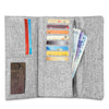 RFIDsafe LX200 RFID Blocking Clutch Wallet, Tweed Gray