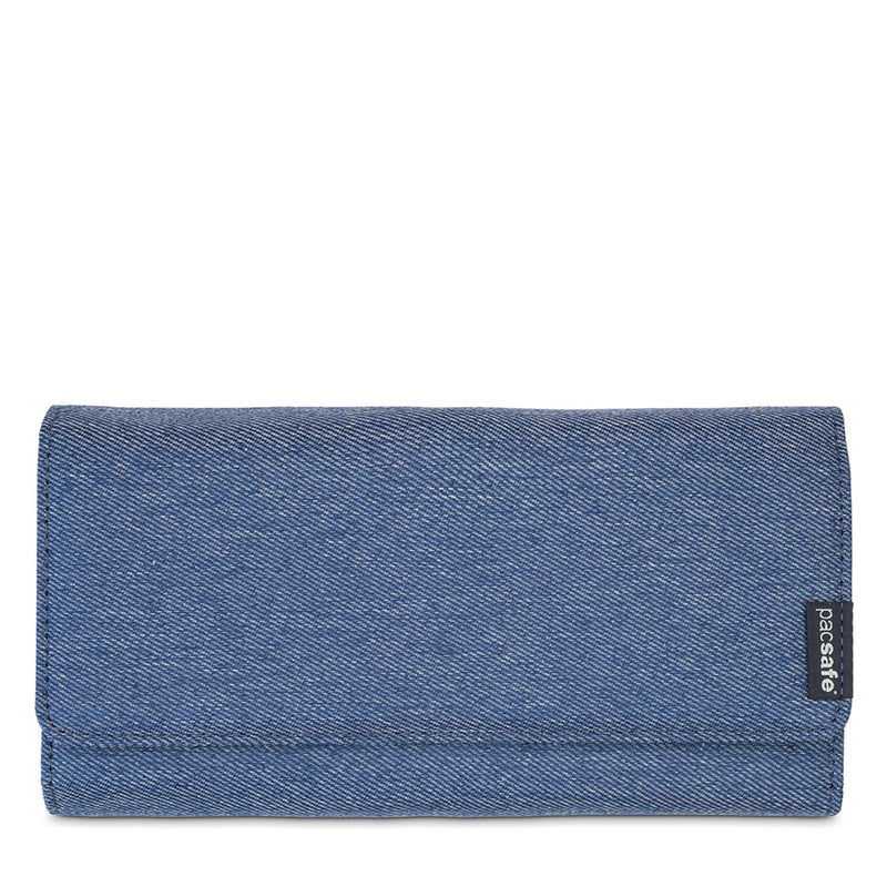 RFIDsafe LX200 RFID Blocking Clutch Wallet, Denim