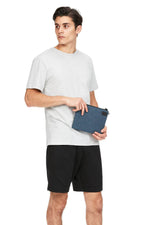 RFIDSafe Anti-Theft Small Travel Pouch, Dark Denim