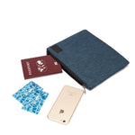 RFIDsafe RFID Blocking Small Travel Pouch, Dark Denim