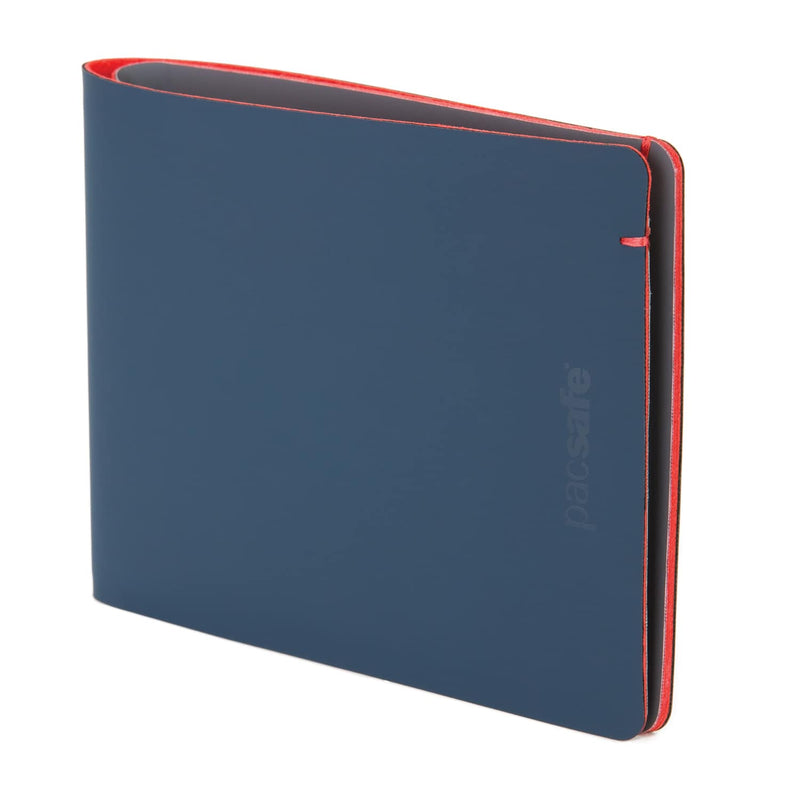 RFIDsafe TEC RFID Blocking Slim Bifold Wallet, Navy/Red