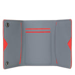 RFIDsafe TEC RFID Blocking Slim Trifold Wallet, Navy/Red