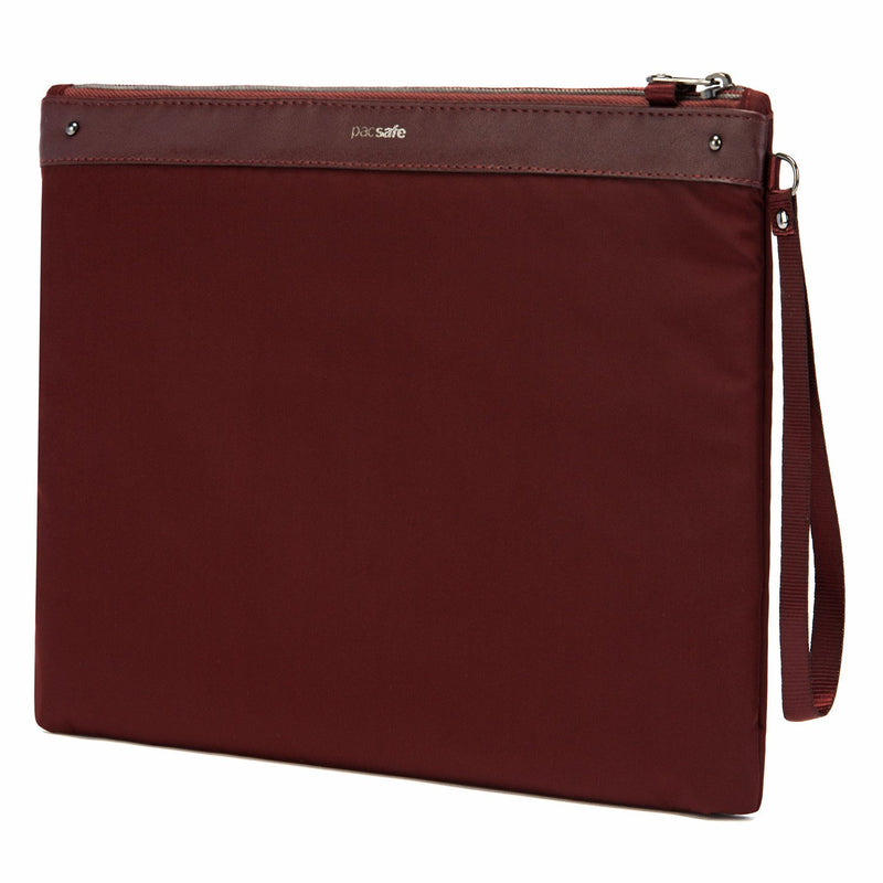 RFIDsafe RFID Blocking Large Travel Pouch, Merlot