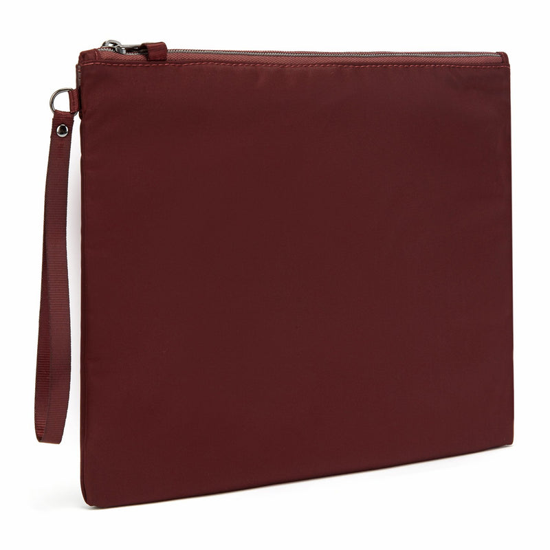 RFIDsafe RFID Blocking Large Travel Pouch, Merlot
