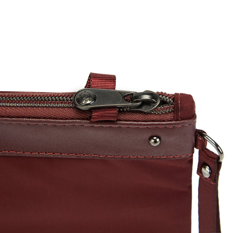 RFIDsafe RFID Blocking Large Travel Pouch, Merlot