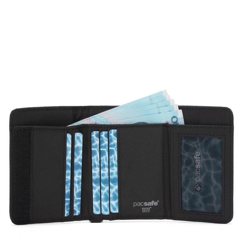 RFIDsafe RFID Blocking Trifold Wallet, Carbon