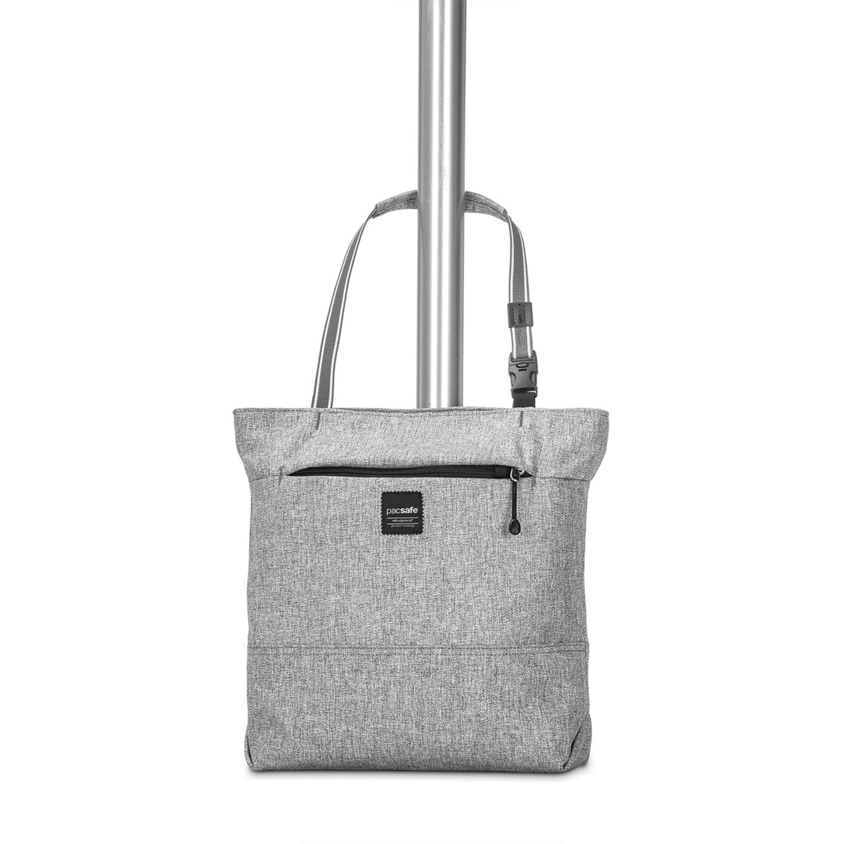 Slingsafe LX200 Anti-Theft Compact Tote, Tweed Gray