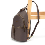 Stylesafe Anti-Theft Convertible Sling To Backpack, Mocha