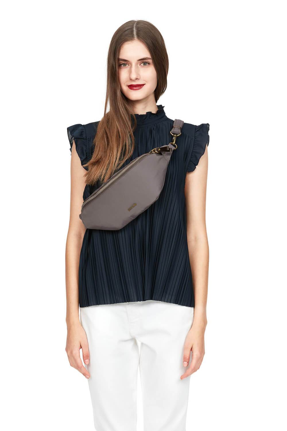 Stylesafe Anti-Theft Sling Pack Mocha