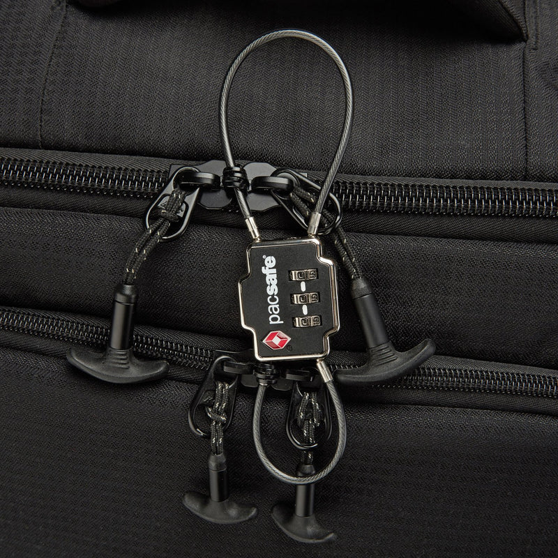 TSA 3-Dial Double Cable Lock, Black