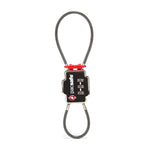 TSA 3-Dial Double Cable Lock, Black