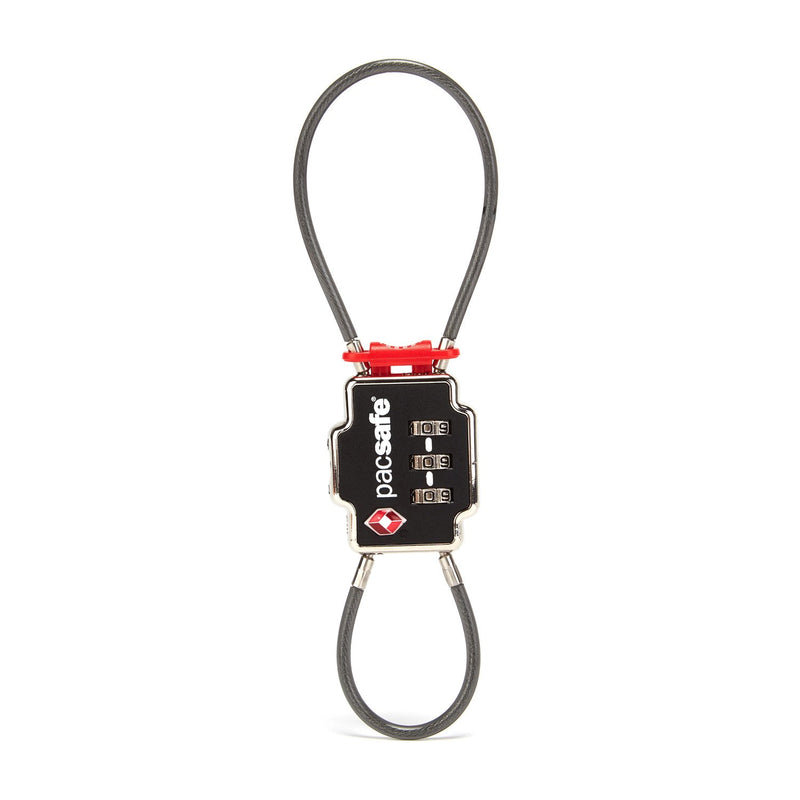 TSA 3-Dial Double Cable Lock, Black