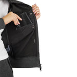 Transit RFID Women's Multi Pocket Travel Hoodie, Heather Charcoal