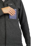 Transit RFID Women's Multi Pocket Travel Hoodie, Heather Charcoal