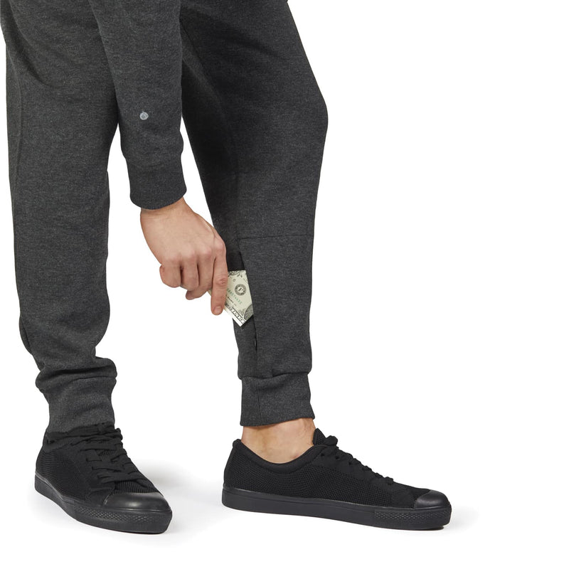 Transit RFID Men's Multi Pocket Travel Pants, Heather Charcoal