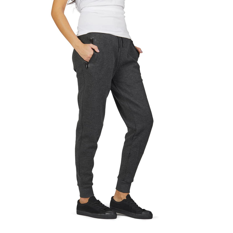 Transit RFID Women's Multi Pocket Travel Pants, Heather Charcoal