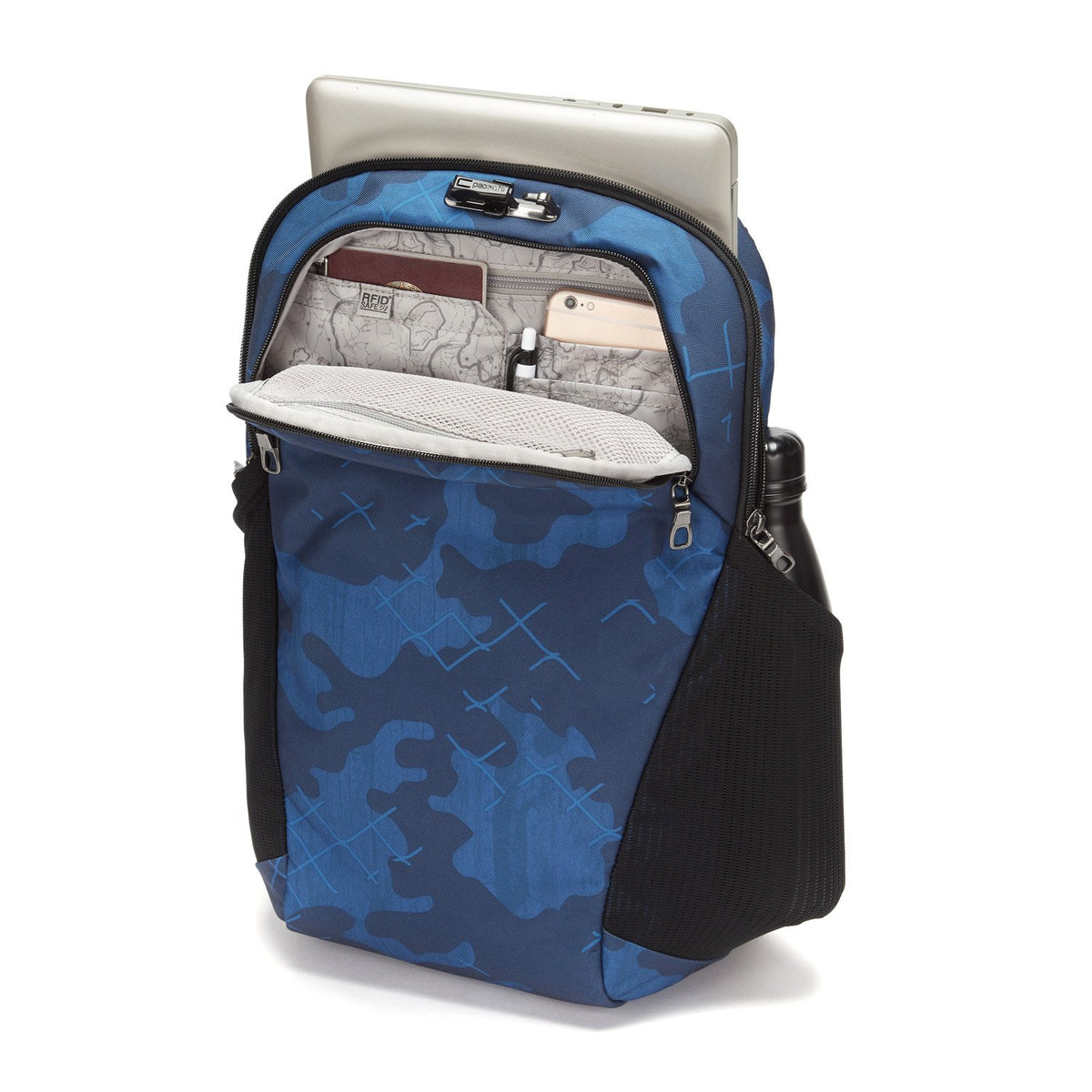 Vibe 20L Anti-Theft Backpack, Blue Camo